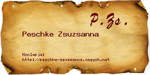 Peschke Zsuzsanna névjegykártya